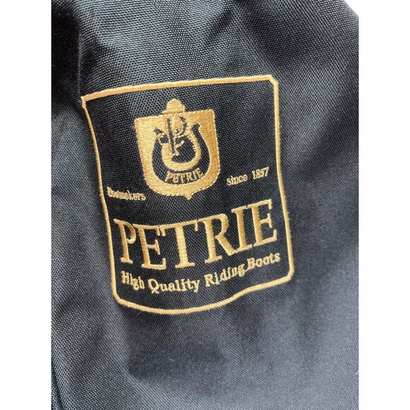 Petrie Black Riding Boot Bag W/ Orange Lining & Adjustable Strap C102 - Picture 3 of 9